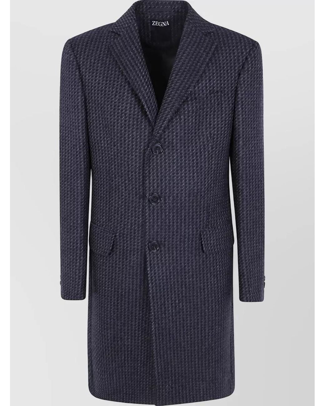 Zegna Blue Wool Regular-Fit Blazer for men