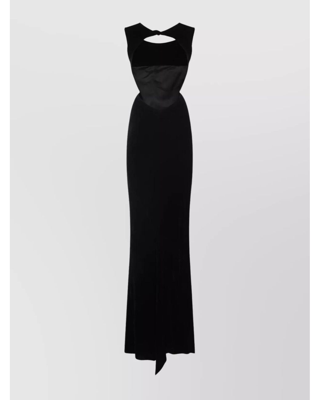 Rick Owens Black Silk-Blend Sleeveless Open-Back Maxi Dress