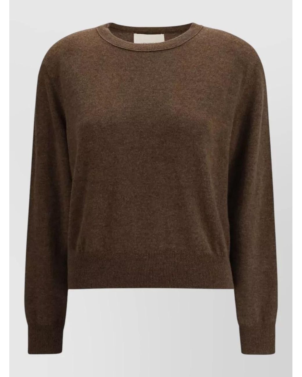 Lisa Yang Brown Cashmere Fine-Knit Sweater