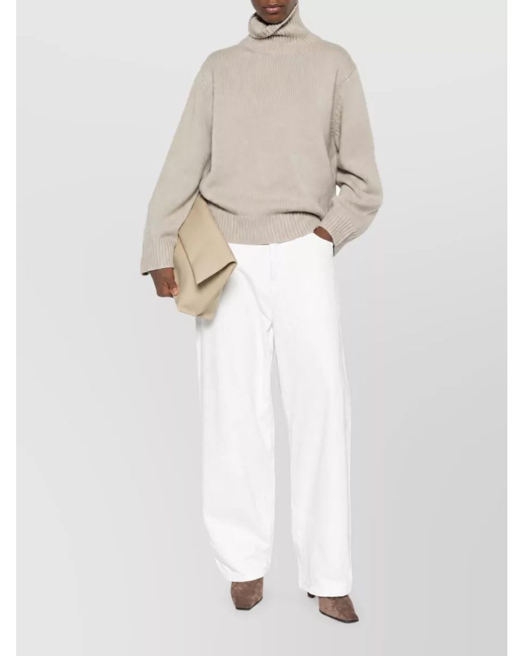 Totême Natural Wool Turtleneck Jumper