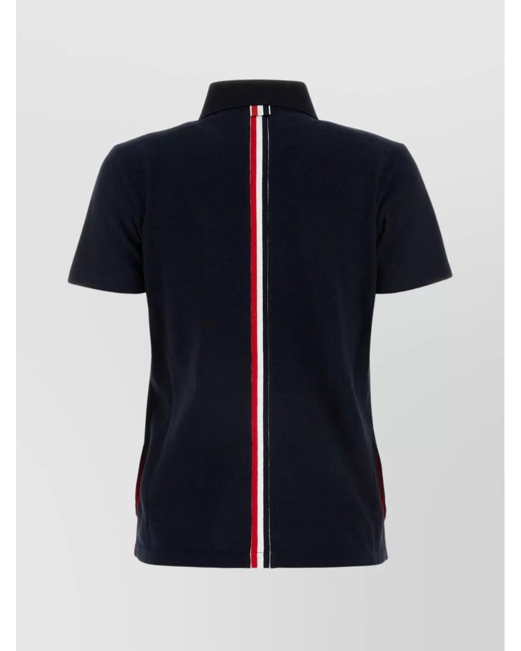 Thom Browne Blue Relaxed-Fit Short-Sleeve Piqué Polo Shirt