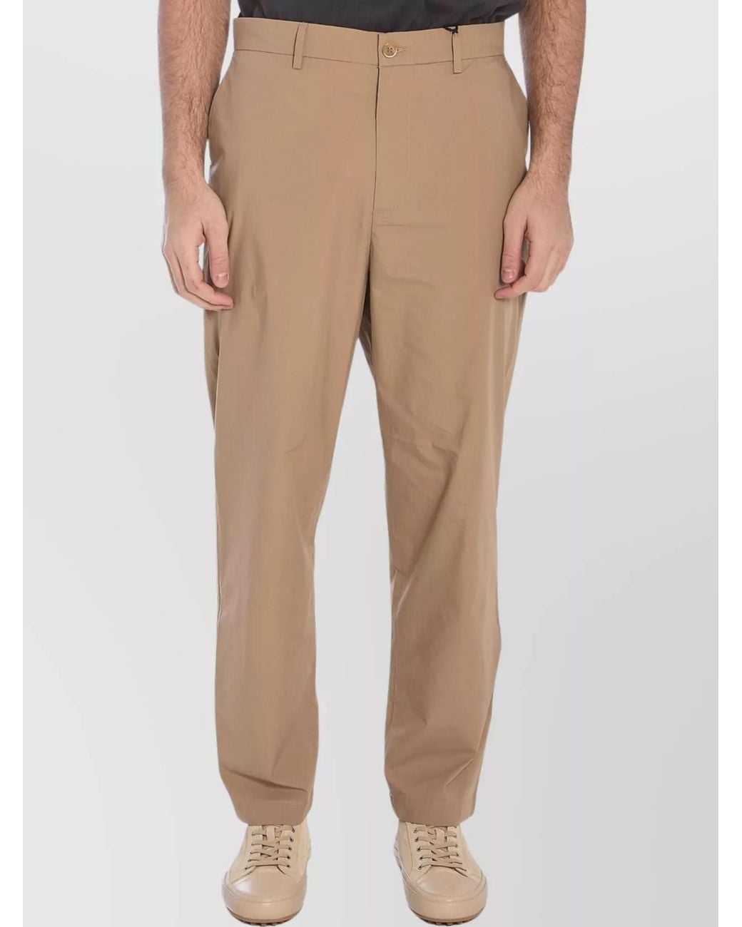 Barena Natural Cotton Mid-Rise Straight-Leg Trousers for men