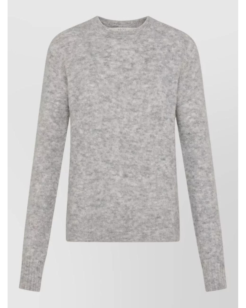 SEVENTY VENEZIA Gray Alpaca Wool Crew-Neck Sweater