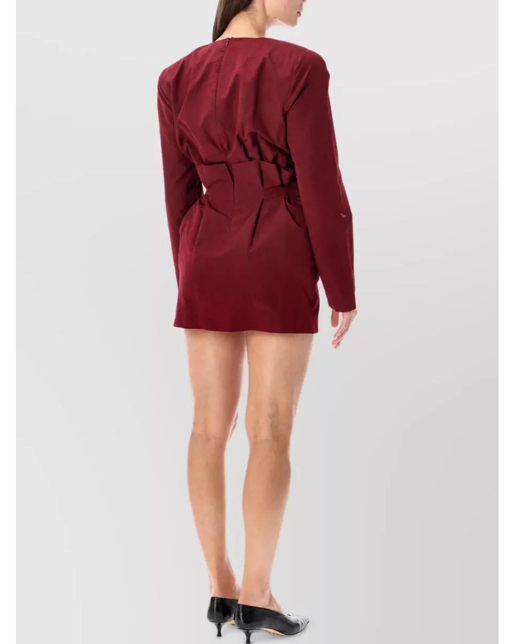 Magda Butrym Red Silk-Blend Mini Dress