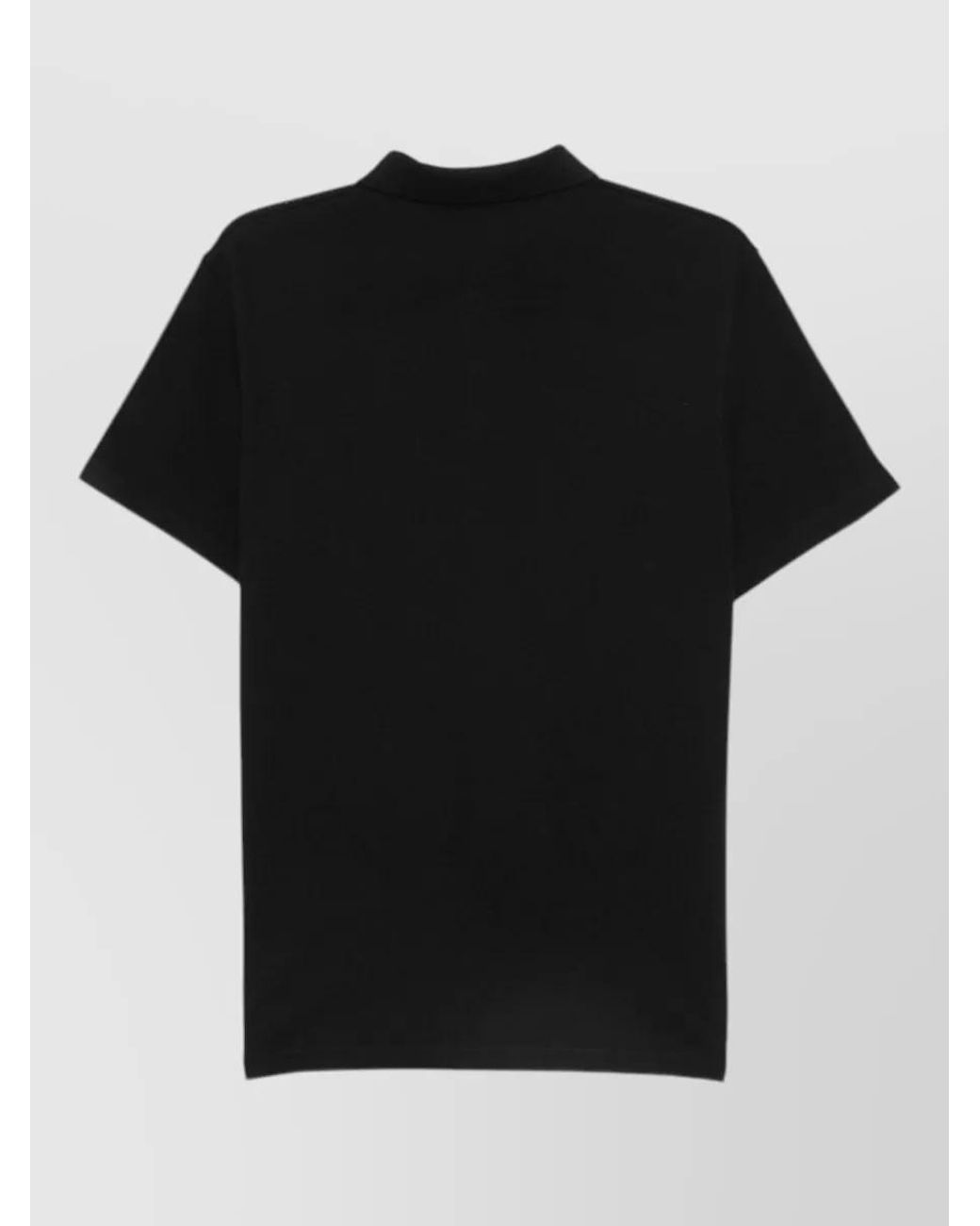 Valentino Black Piqué Cotton Short-Sleeve Polo Shirt for men