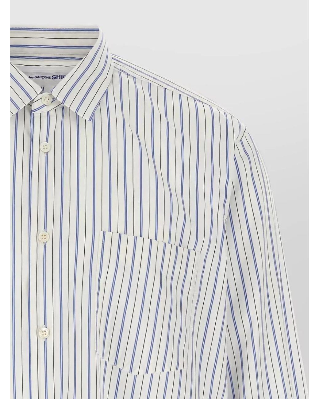 Comme des Garçons White Striped Cotton Shirt for men