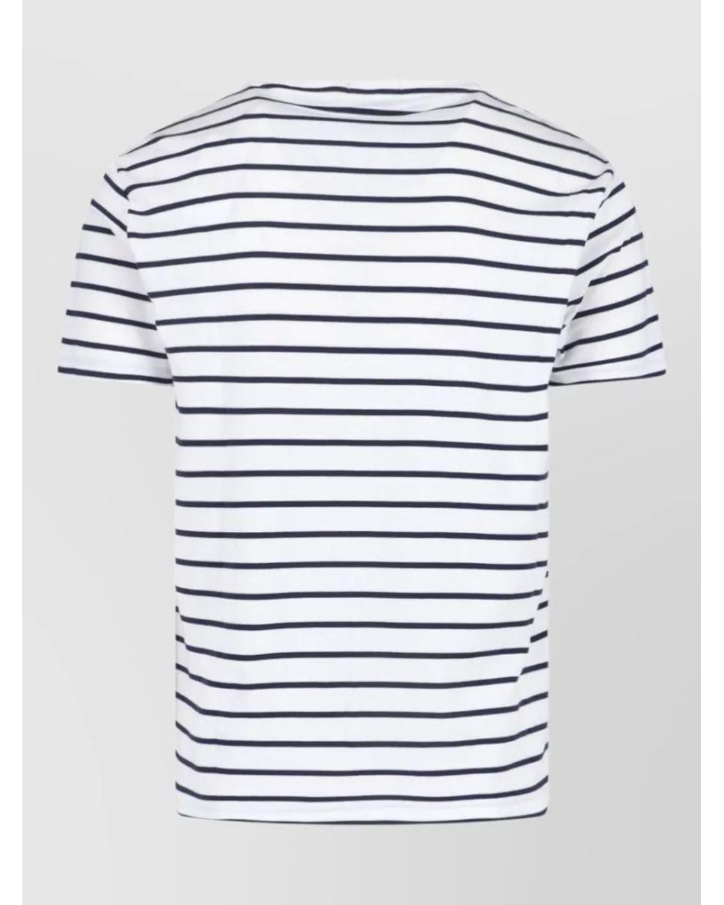 Polo Ralph Lauren White Crew Neck Striped Short Sleeve T Shirt for men