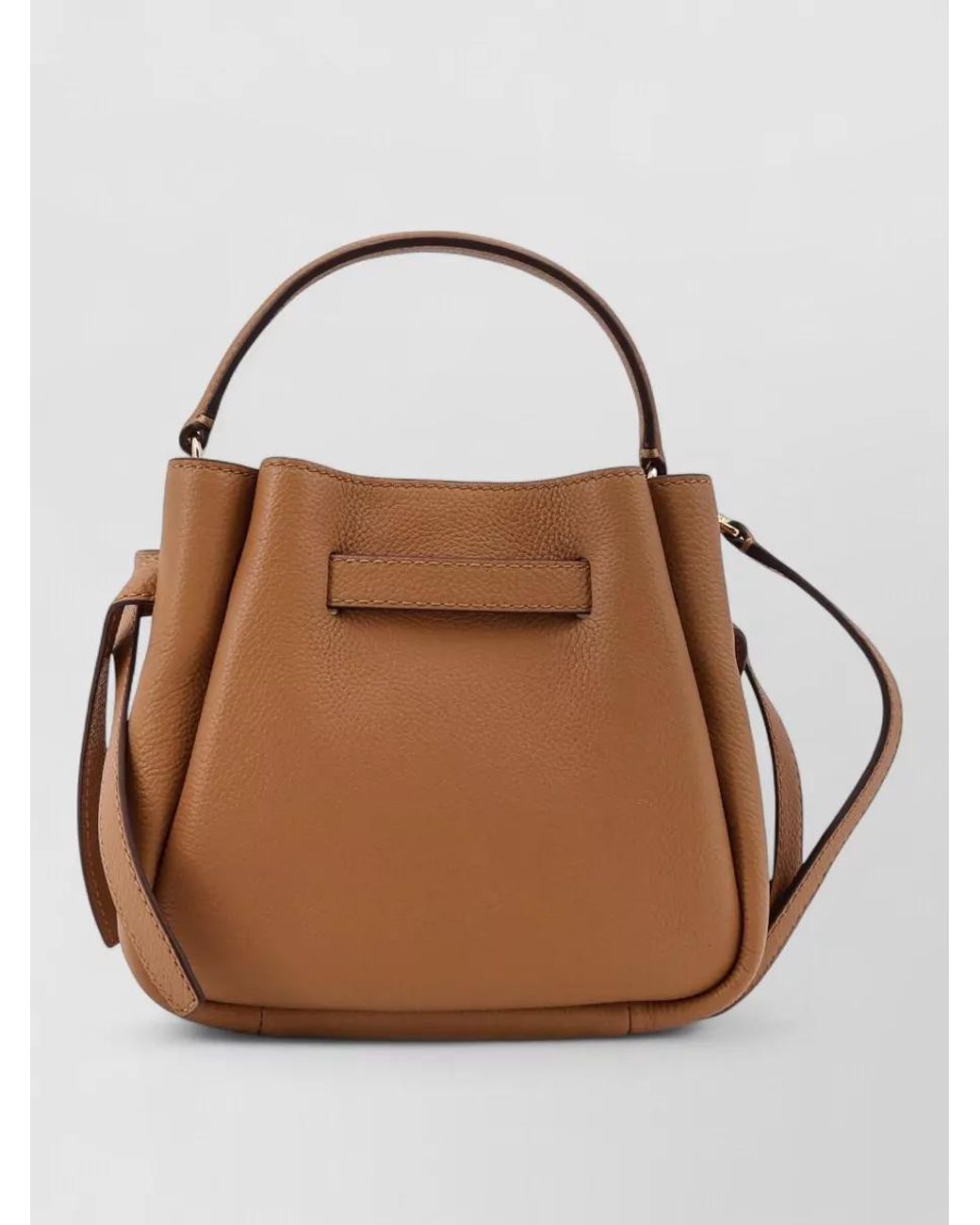 Tory Burch Brown Romy Mini Leather Bucket Bag