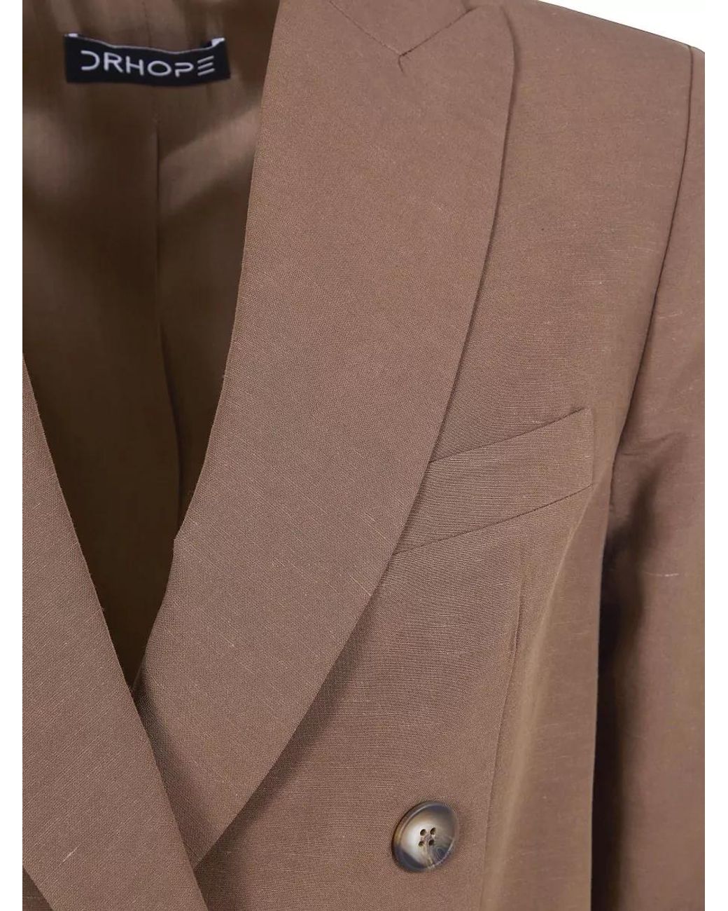 DR. HOPE Brown Double-Breasted Blazer