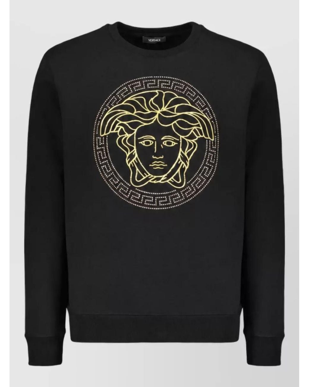 Versace Black Cotton Sweatshirt for men
