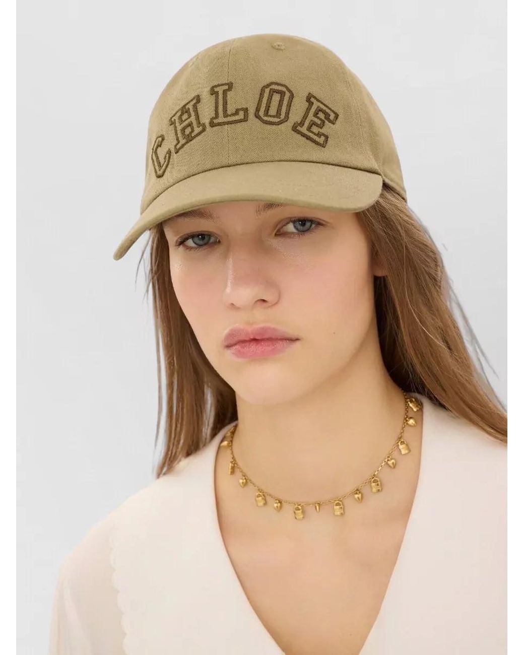 Chloé Natural Logo Baseball Cap