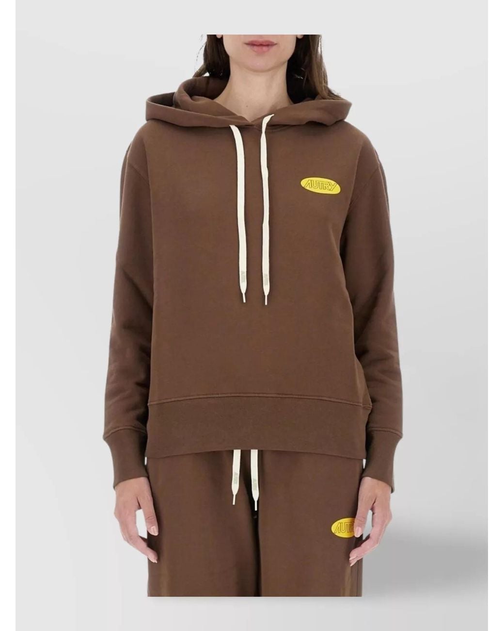 Autry Brown Regular-Fit Cotton Sweatshirt