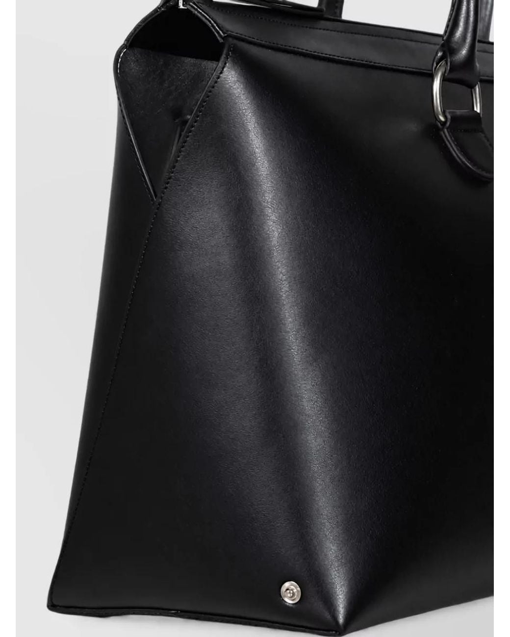 MM6 by Maison Margiela Black Leather Weekend Bag for men