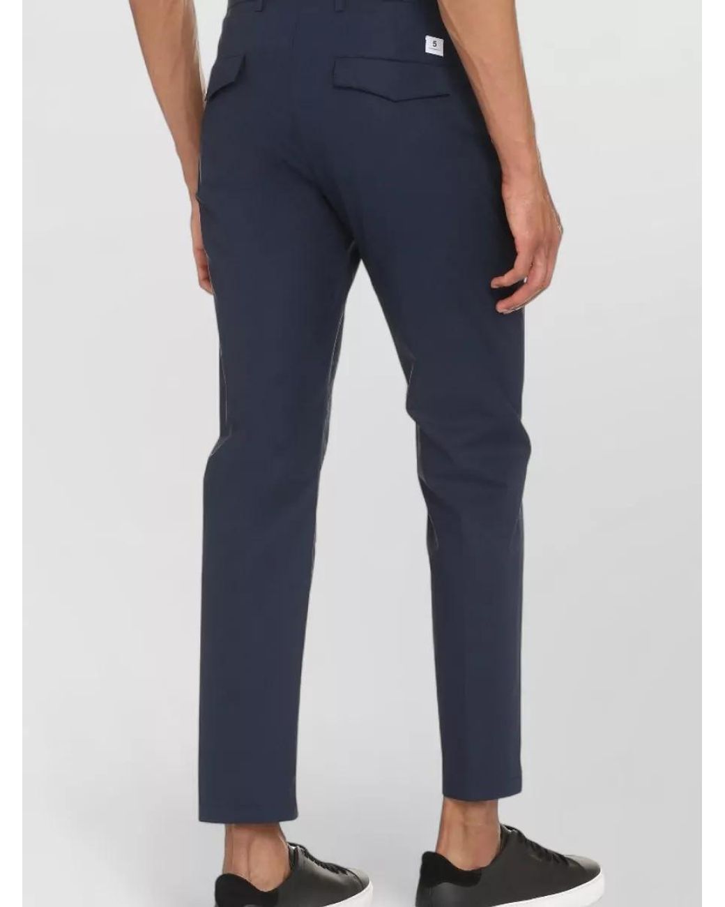 Department 5 Blue Cotton Straight-Leg Chino Trousers for men