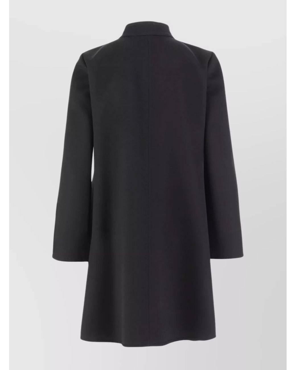 Valentino Garavani Black Cashmere-Blend Knee-Length Single-Breasted Coat