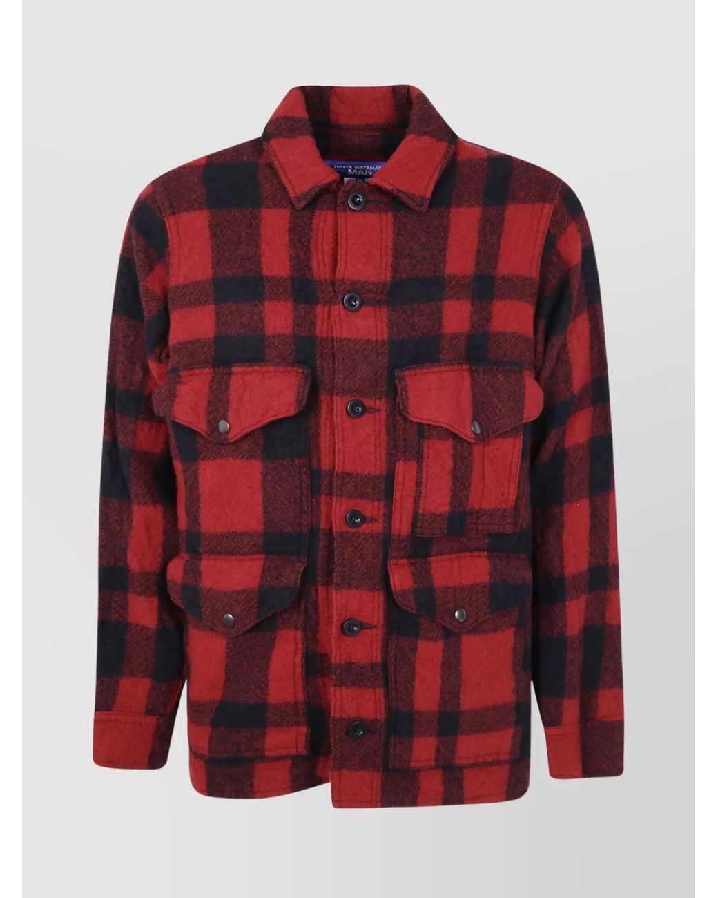 Junya Watanabe Red Wool Shirt Jacket for men
