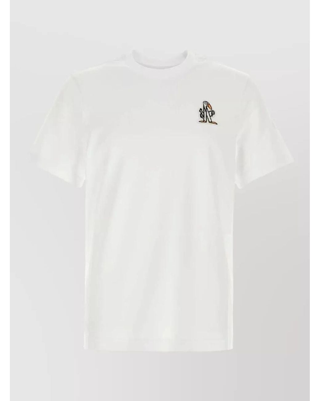 Moncler White Cotton T-Shirt for men