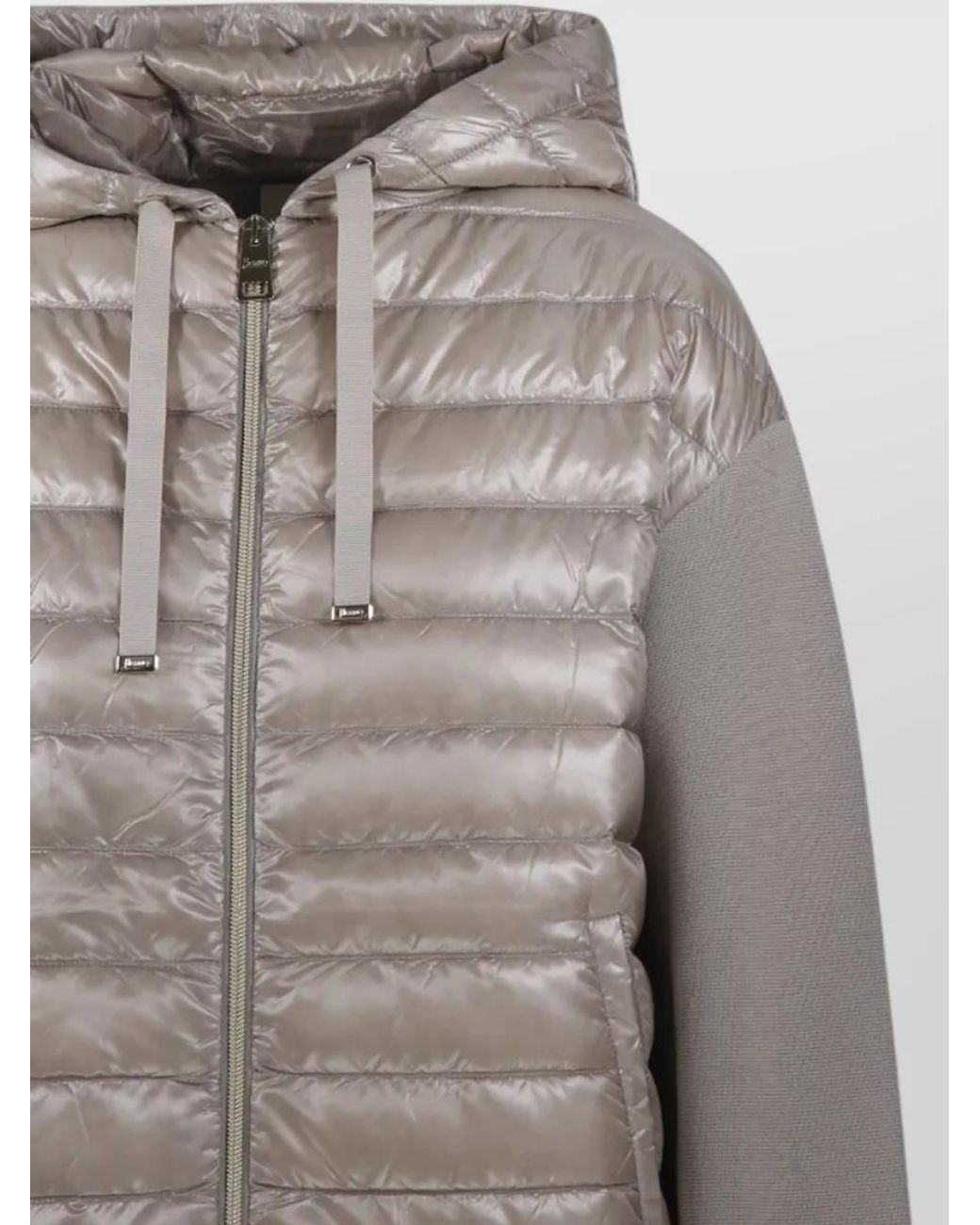 Herno Gray Down Hooded Puffer Jacket
