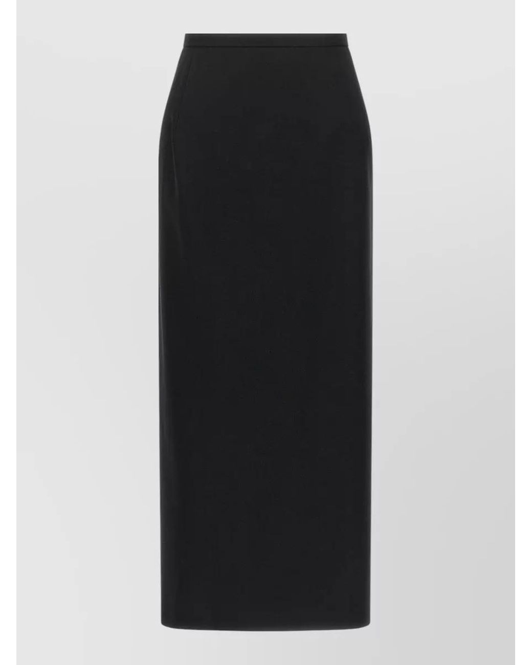 Magda Butrym Black Wool Maxi Tailored Skirt