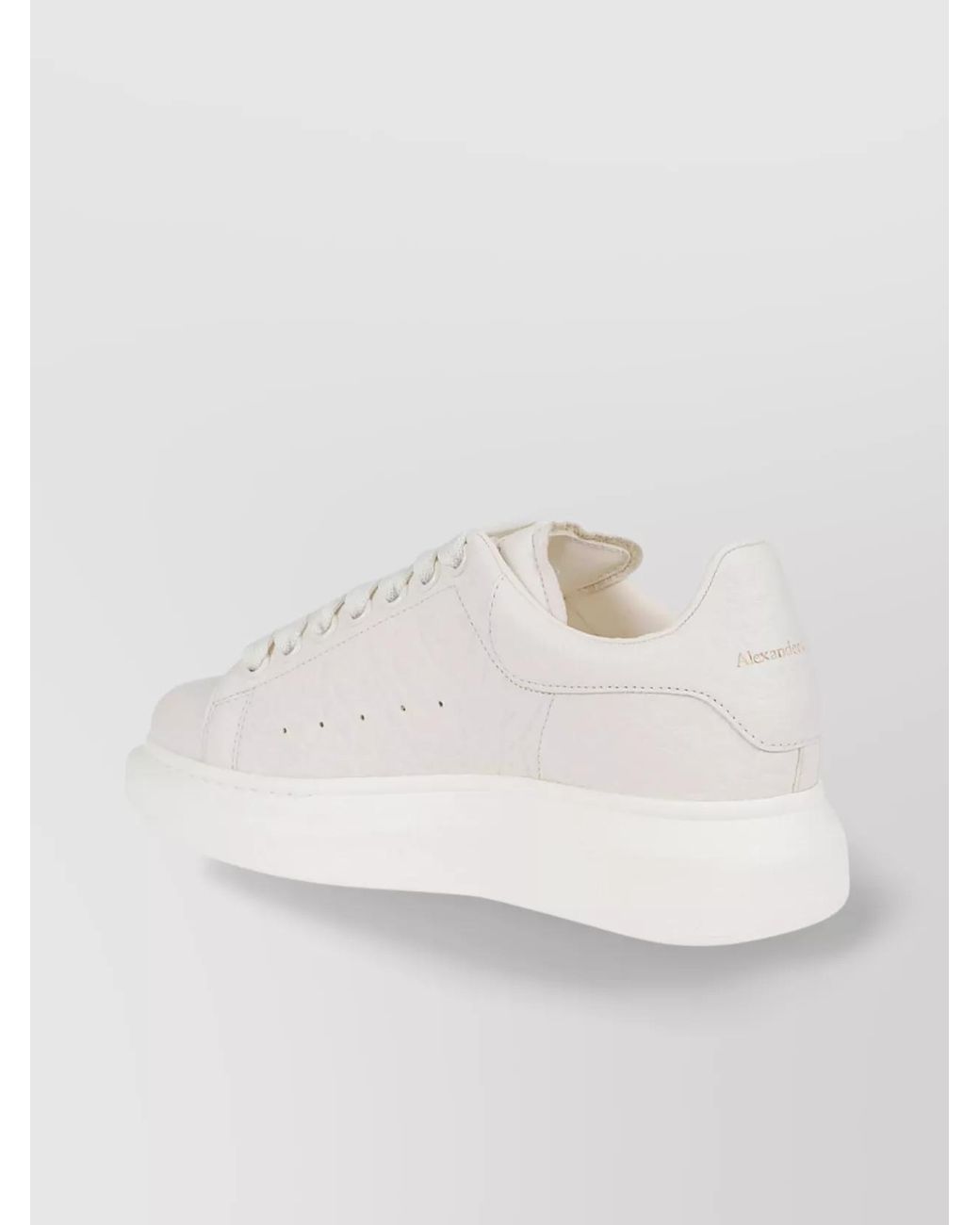 McQueen Natural Calf Leather Oversized Low-Top Sneakers