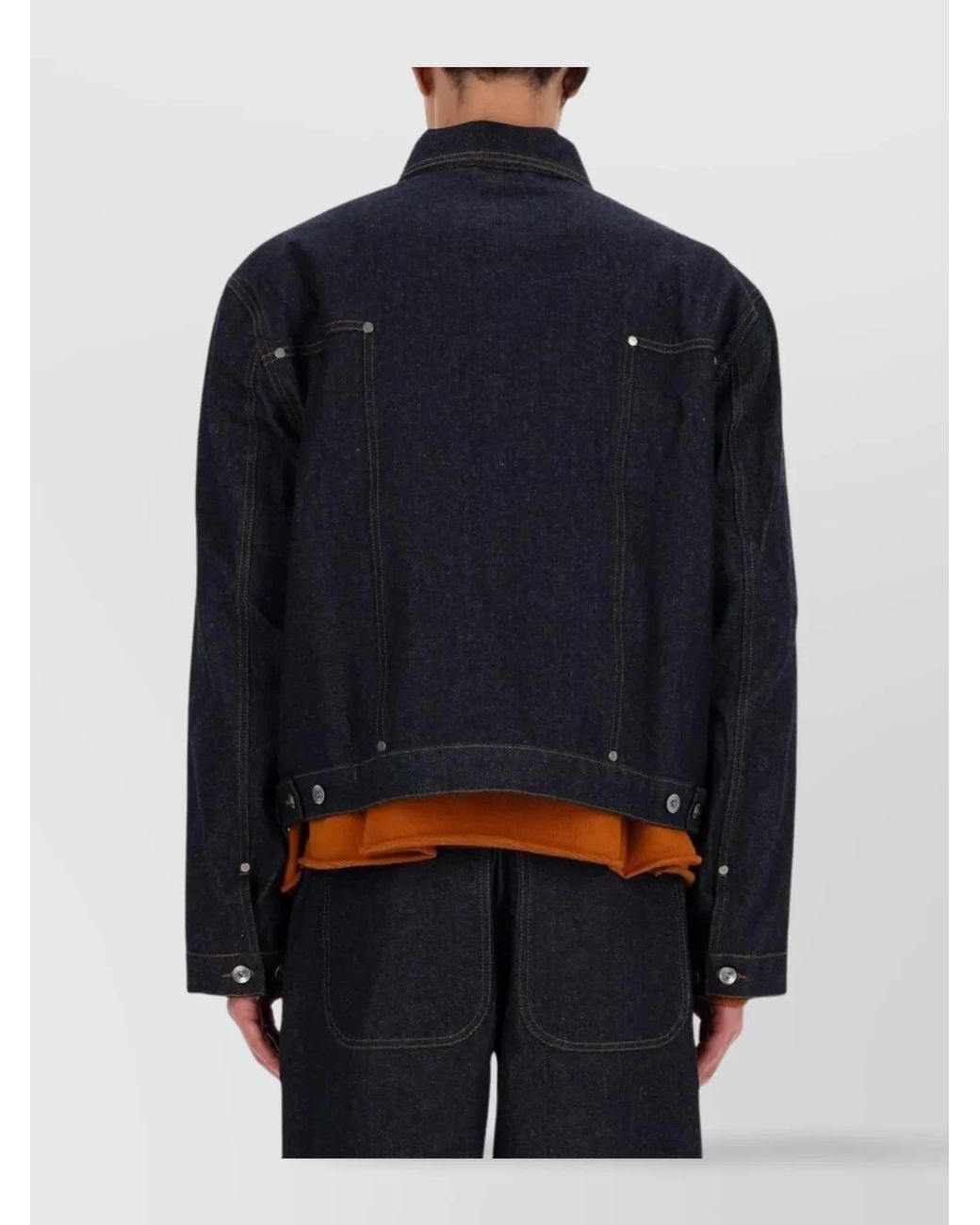 YMC Blue Recycled Cotton Regular-Fit Shirt Jacket for men