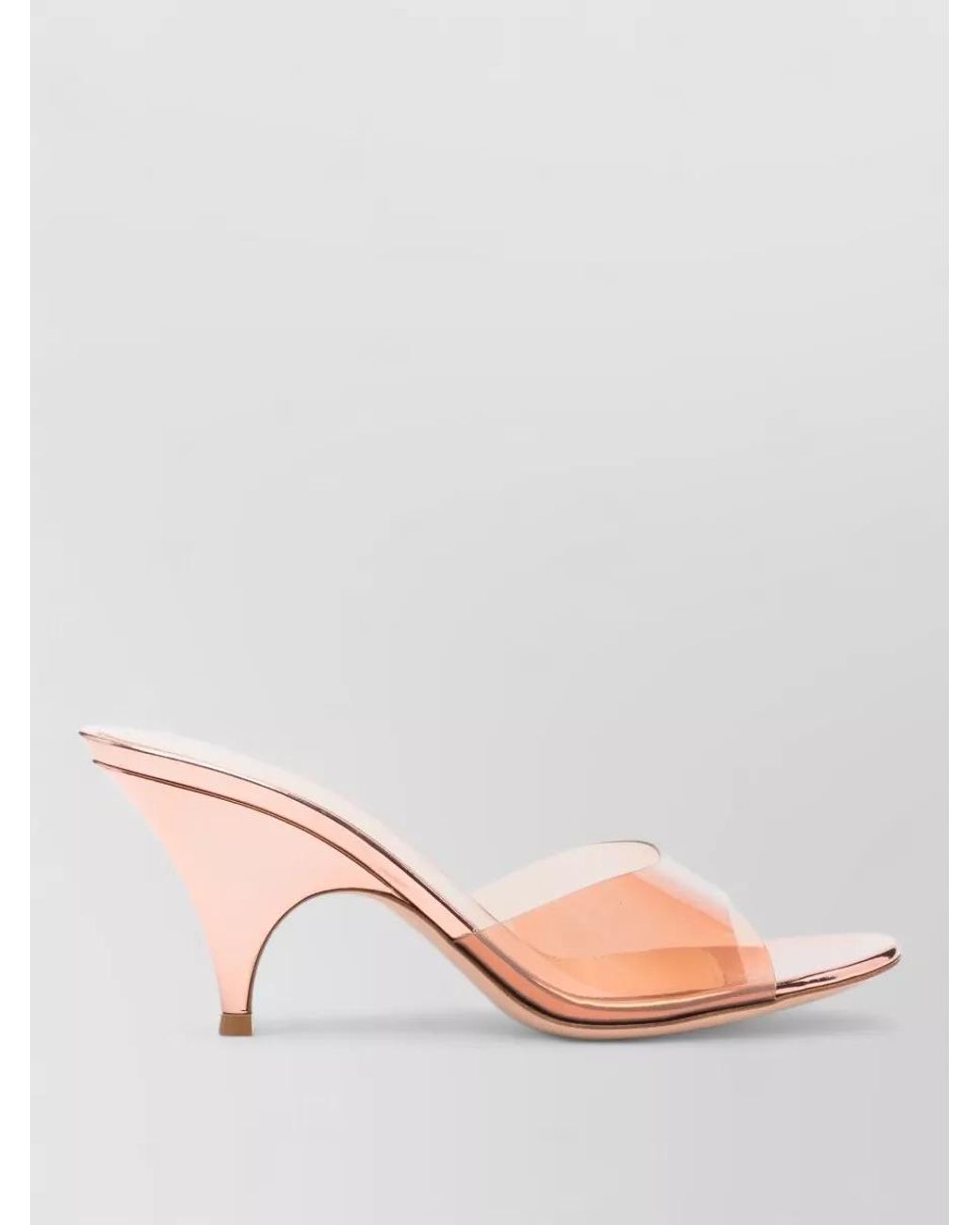 Gianvito Rossi Pink Pvc Sofia 70 Mules