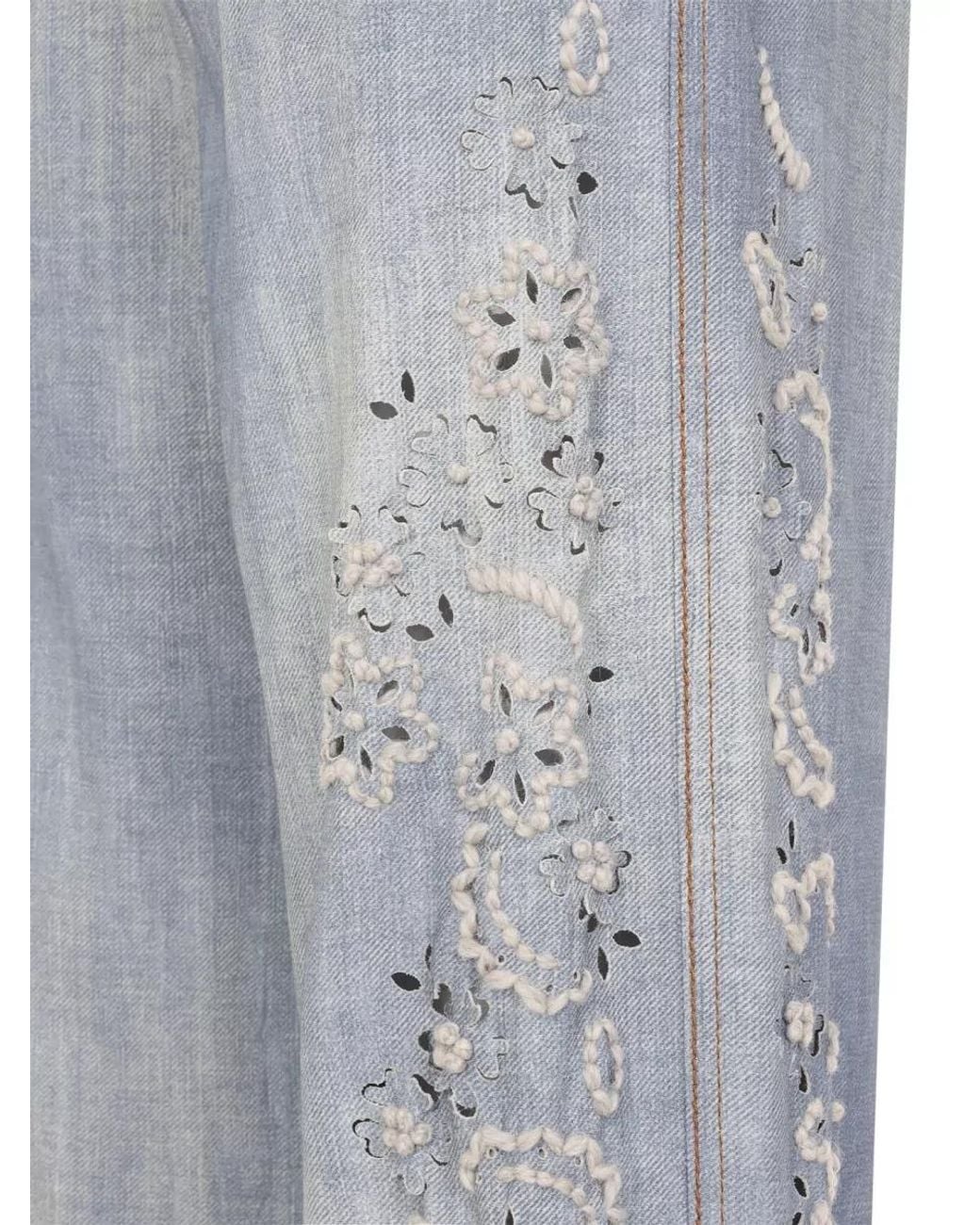Ermanno Scervino Blue Wide-Leg Flared Jeans