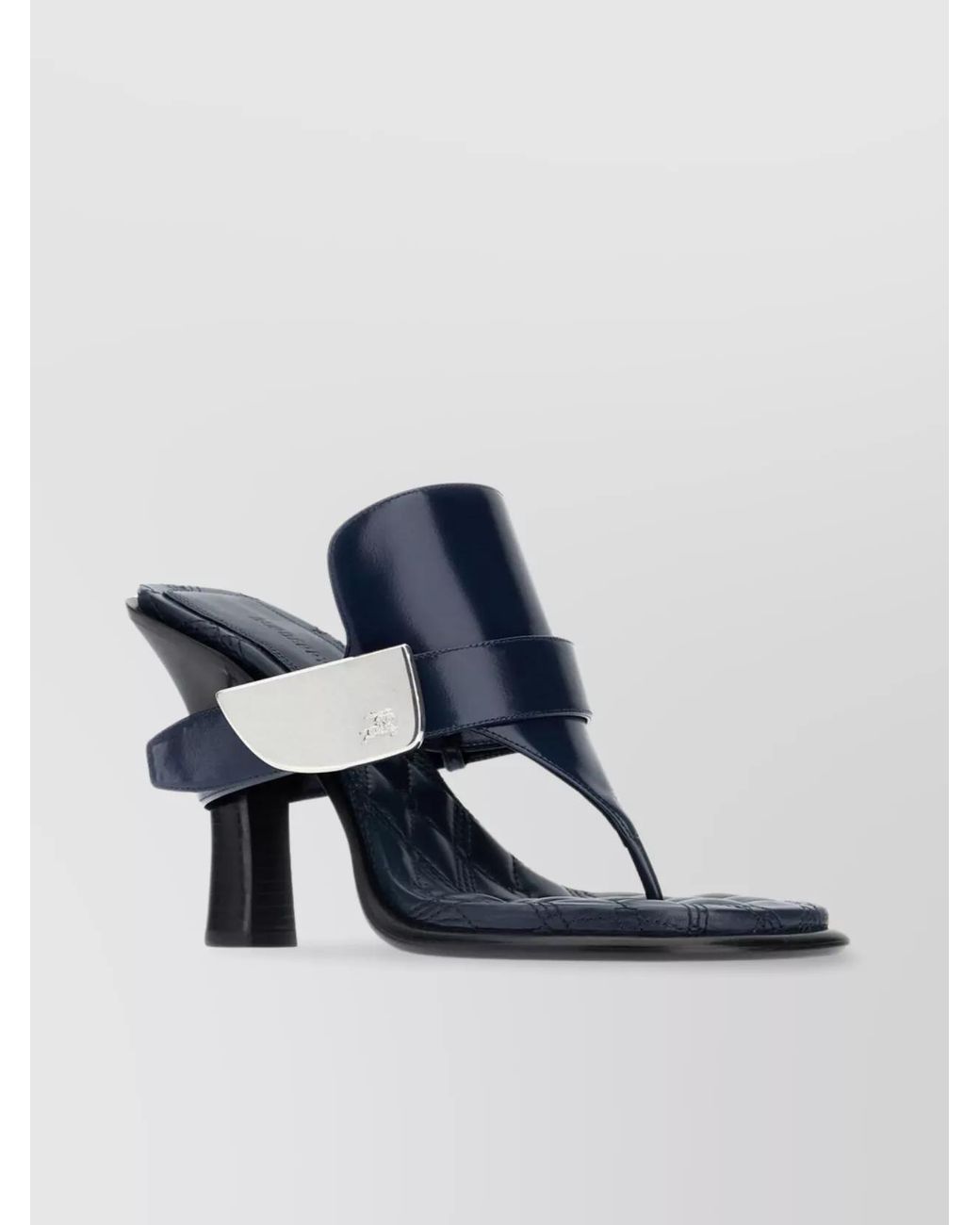 Burberry Blue Leather Thong Sandals