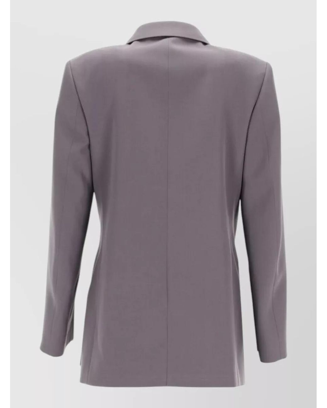 Jil Sander Gray Wool Double-Breasted Blazer