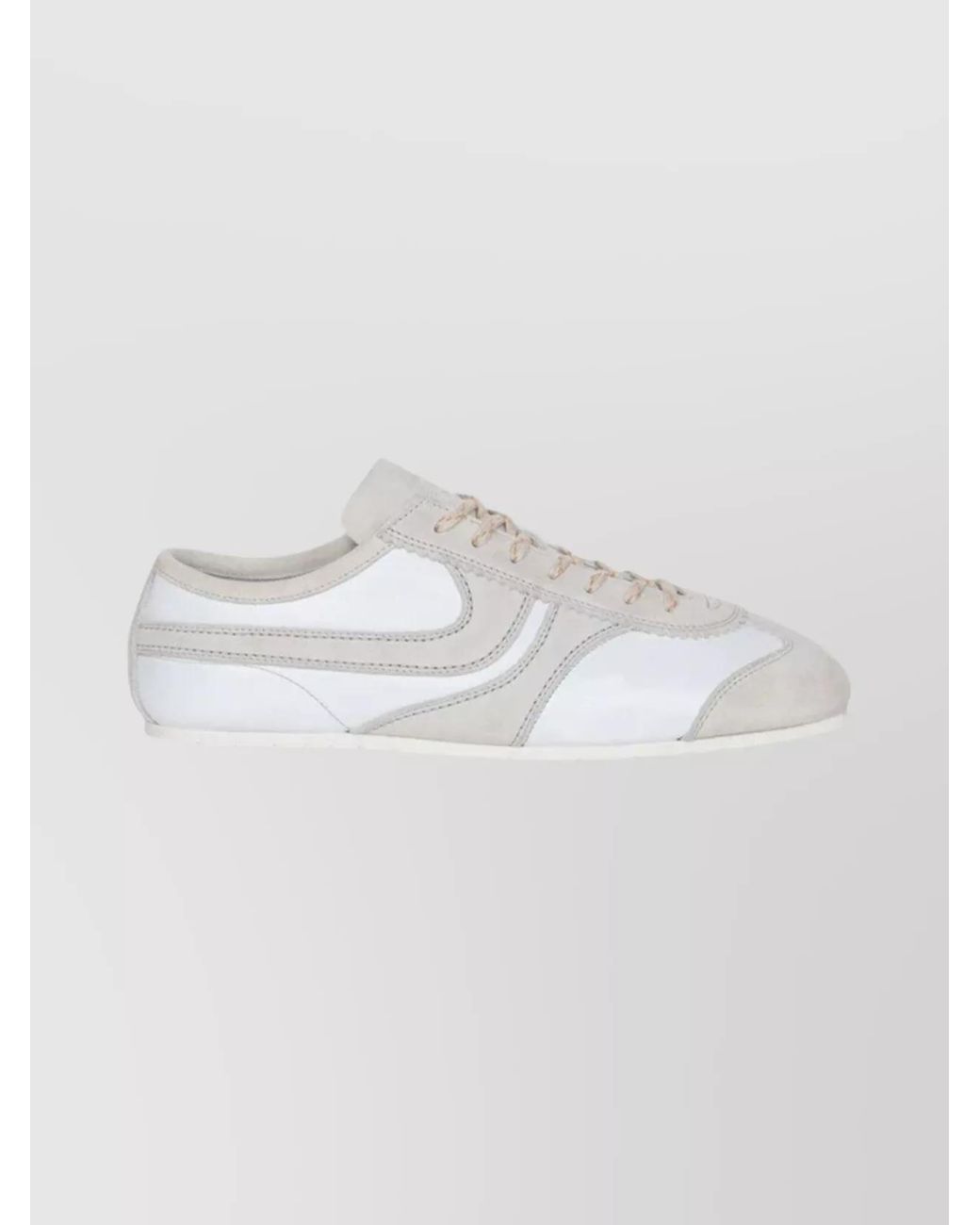 Dries Van Noten White Leather Low-Top Sneakers for men