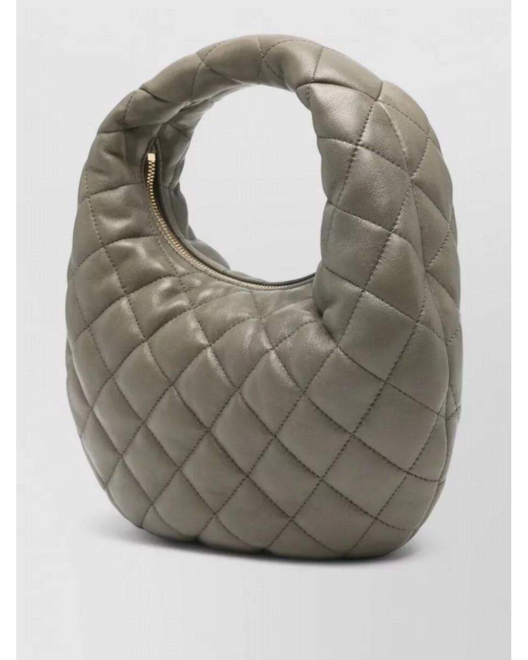 Saint Laurent Gray Icarino Baby Lamb Leather Quilted Tote Bag