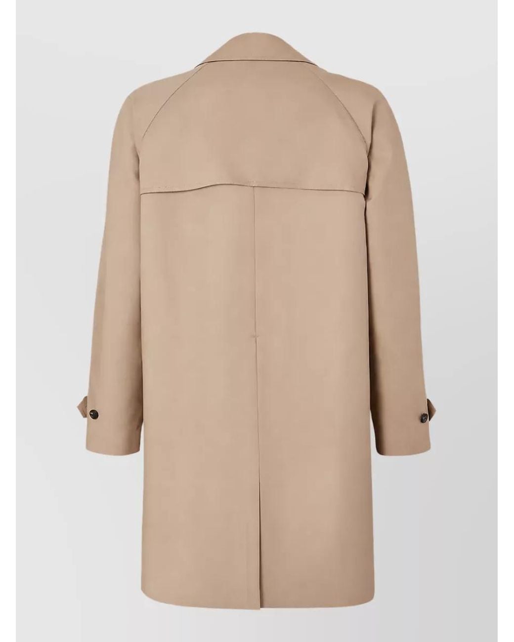 Fendi Natural Double-Breasted Trench Coat for men