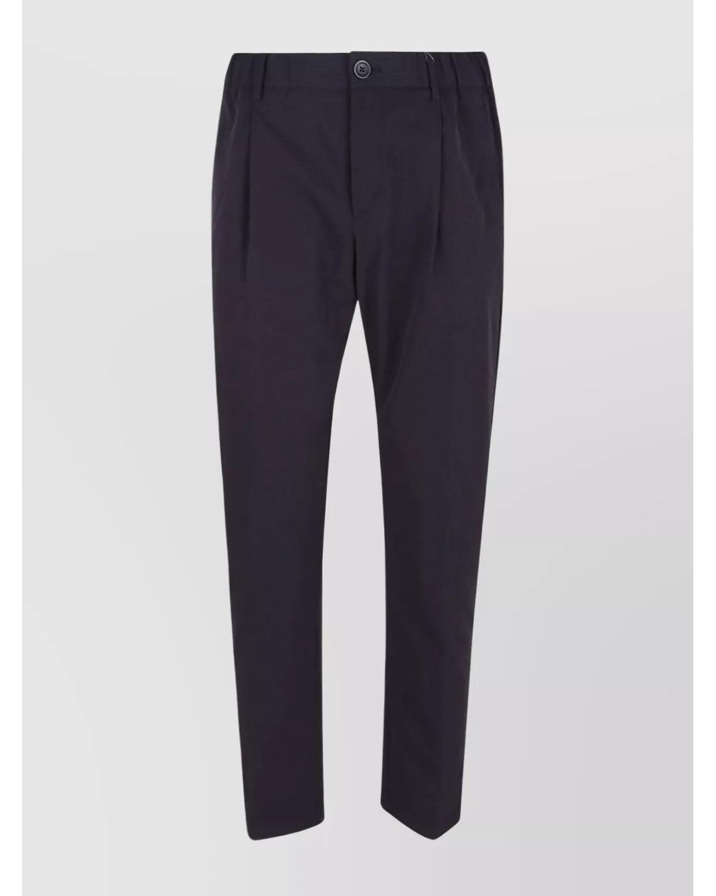 Herno Blue Seersucker Straight-Leg Trousers for men