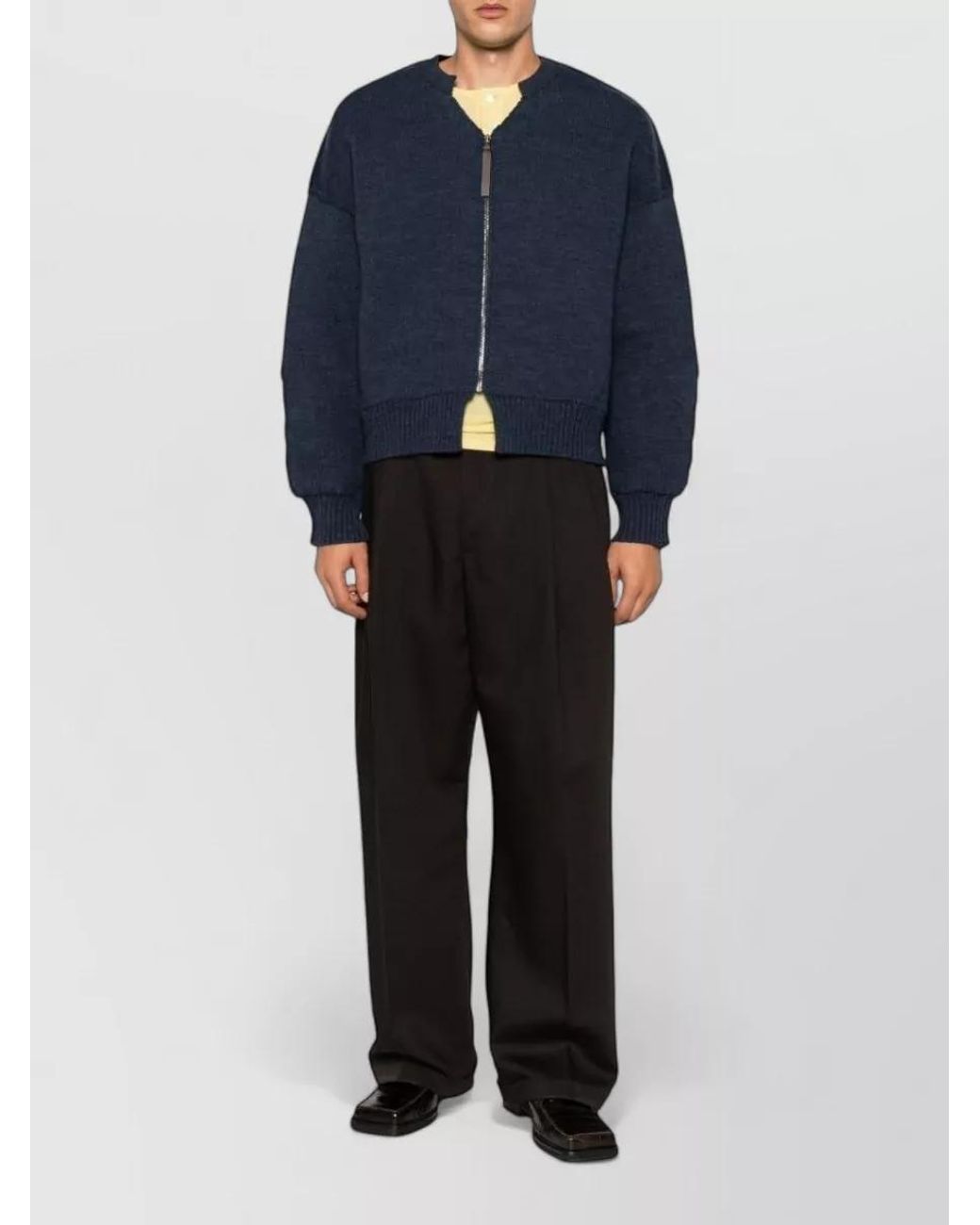 Moschino Blue Wool Jumper for men