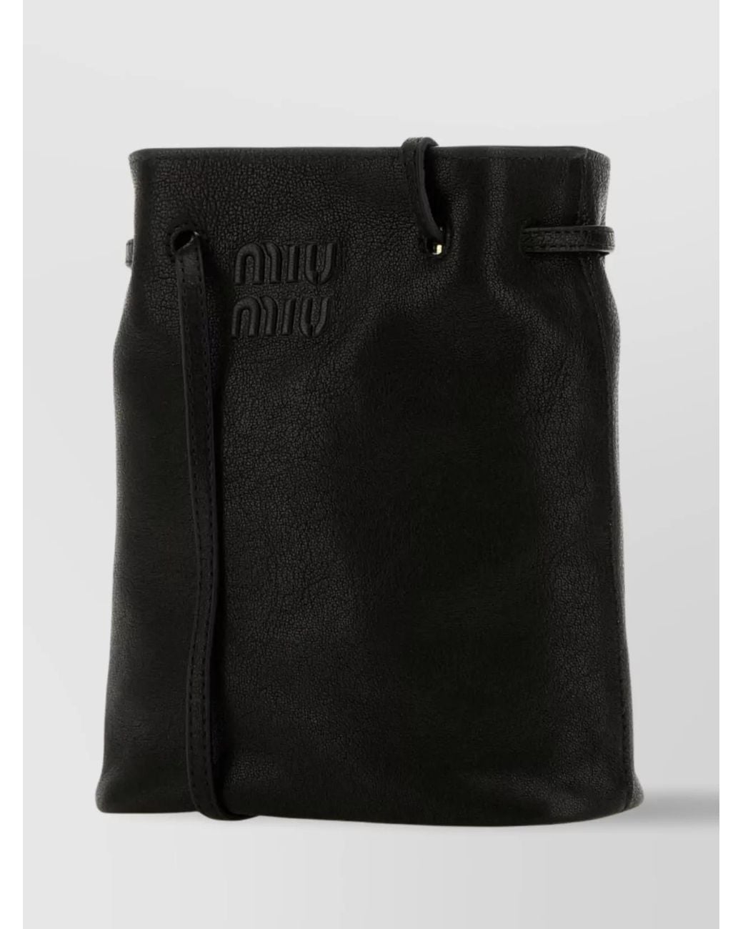 Miu Miu Black Matelassé Lamb Leather Travel Bag