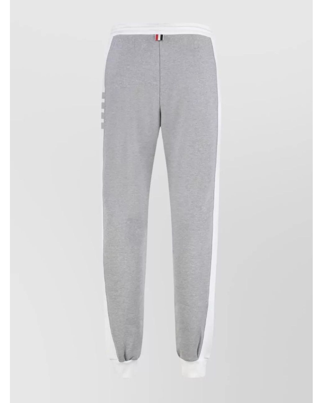 Thom Browne Gray Ribbed Cotton Track Pants for men