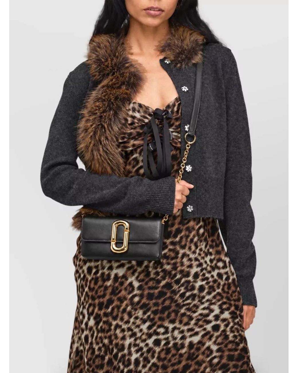 Marc Jacobs Black Clutch Leather Cross-Body Bag