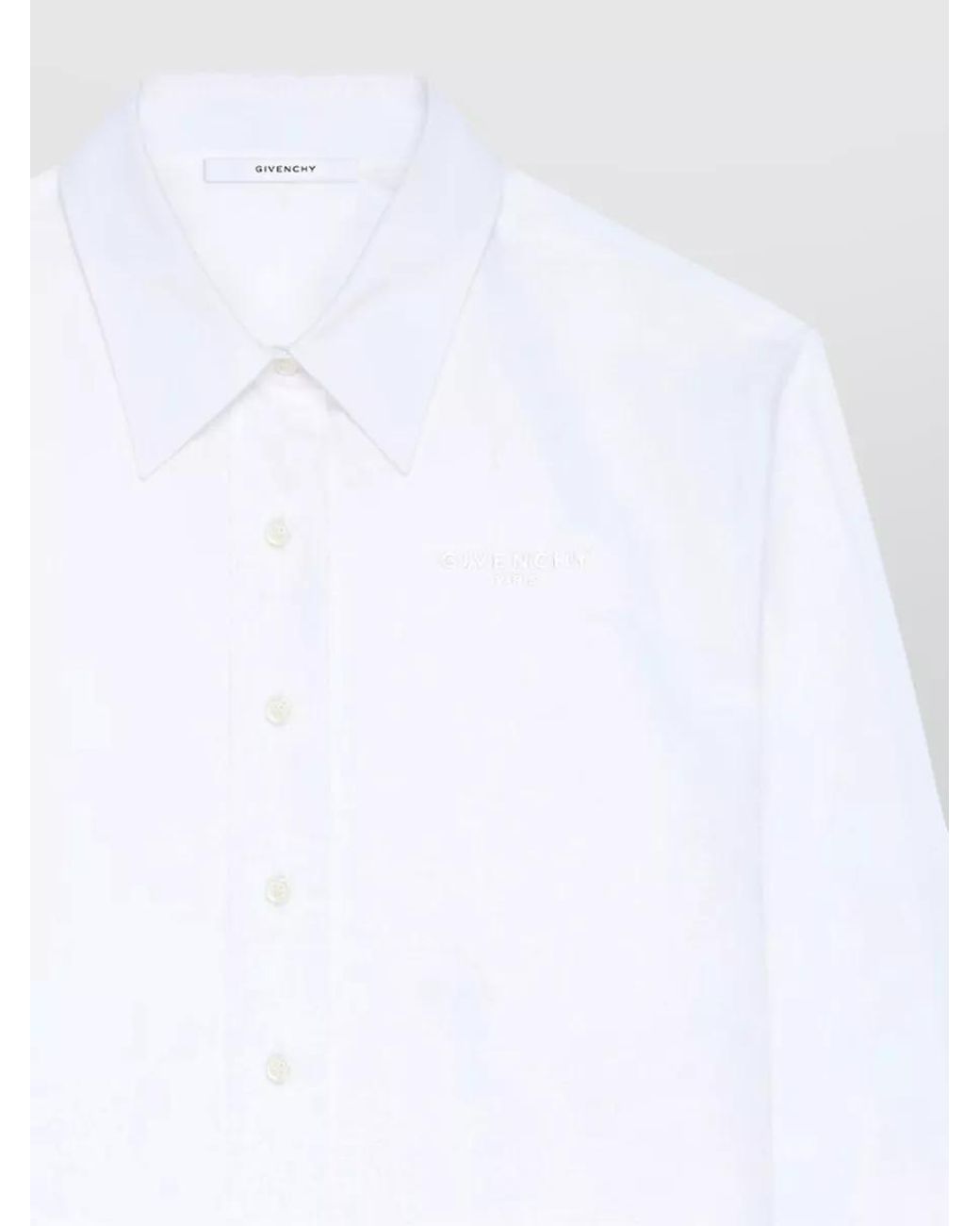 Givenchy White Cotton Long-Sleeve Shirt