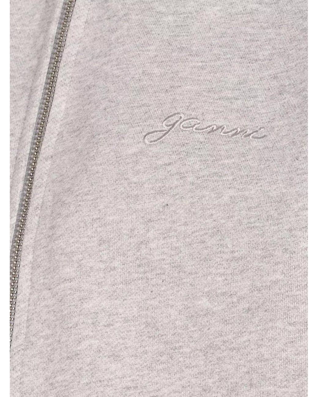 Ganni Multicolor Organic Cotton Zip Hoodie