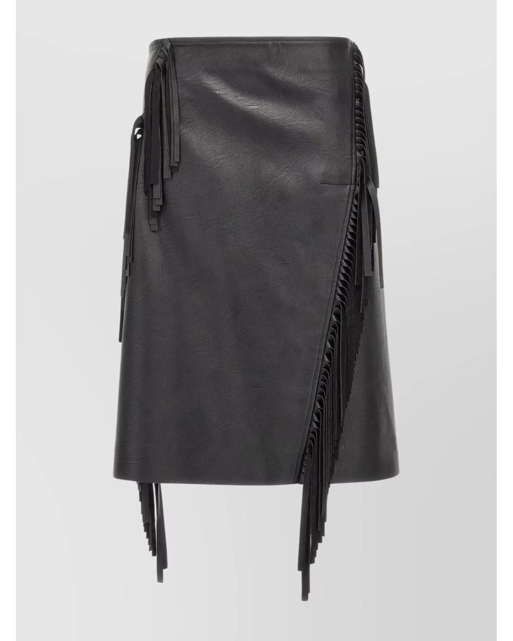 Stella McCartney Gray Fringed Asymmetric Skirt