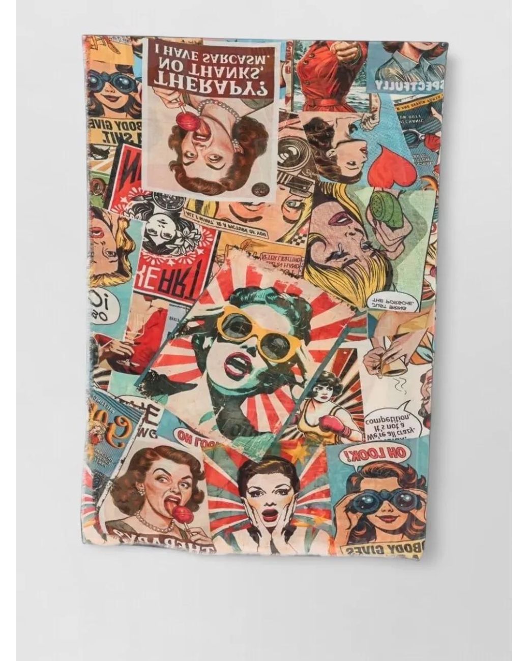 Faliero Sarti Gray Cashmere Fine-Knit Printed Scarf