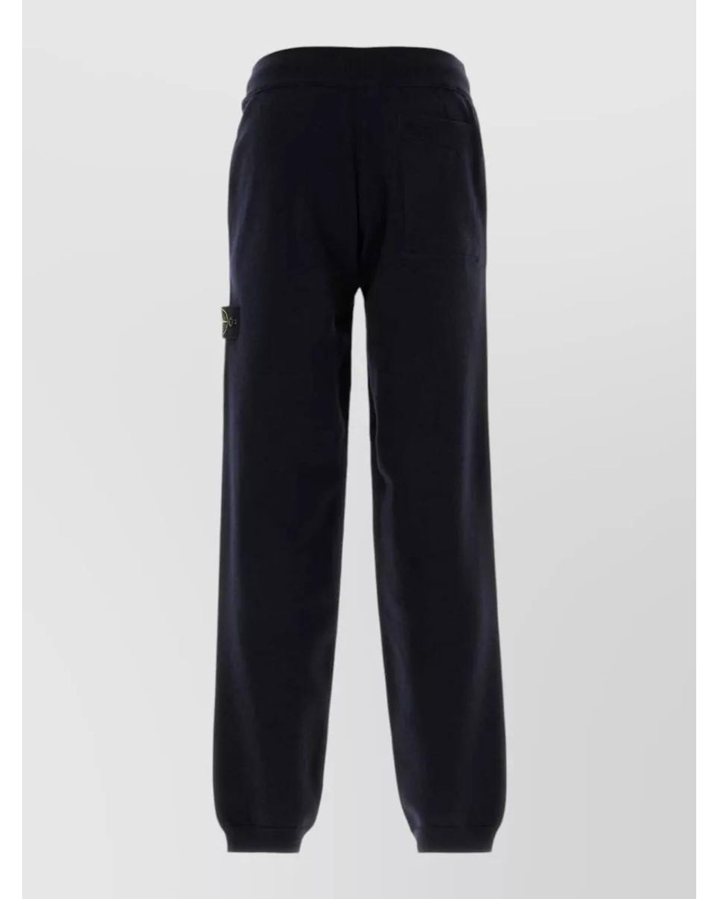 Stone Island Blue Wool Blend Track Pants for men