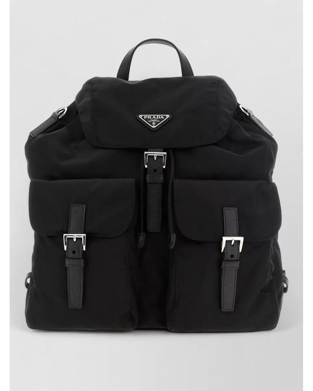 Prada Black Recycled Nylon Backpack for men