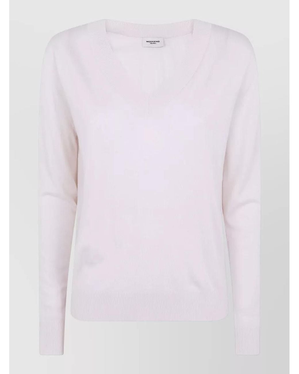 Weekend by Maxmara Pink Cashmere Silk V-Neck Sweater