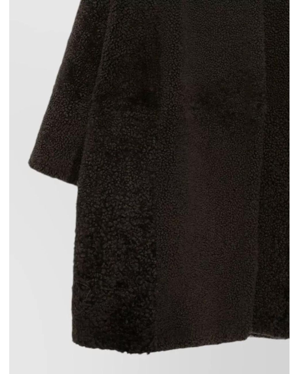 Tom Ford Black Reversible Cashmere Shearling Coat