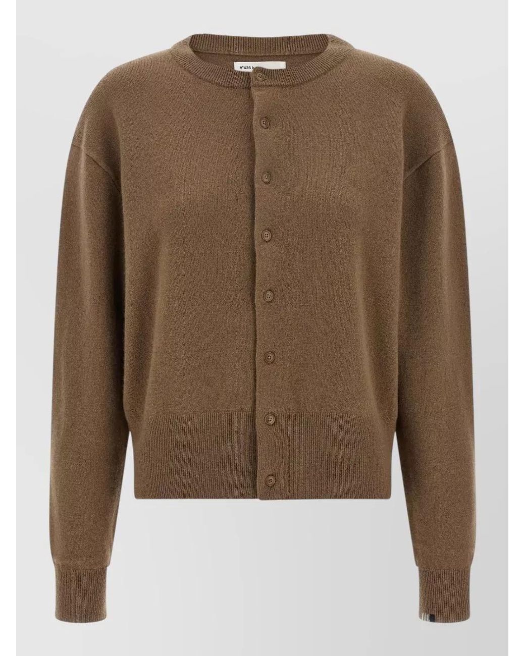 Extreme Cashmere Brown Cashmere-Blend Ribbed Cardigan
