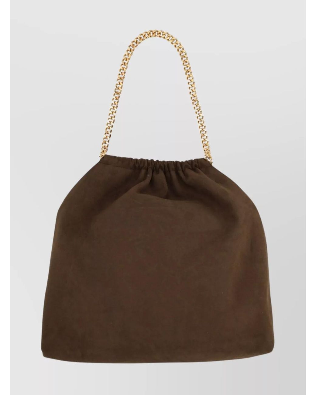 Stella McCartney Brown Falabella Medium Suede Shoulder Bag