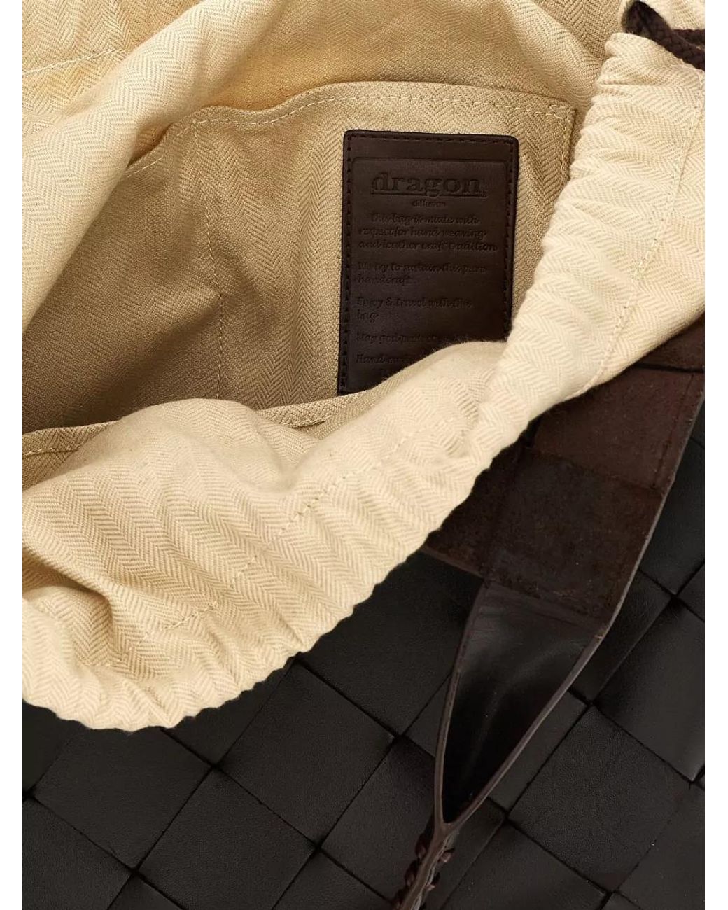 Dragon Diffusion Black Castello Leather Shoulder Tote Bag