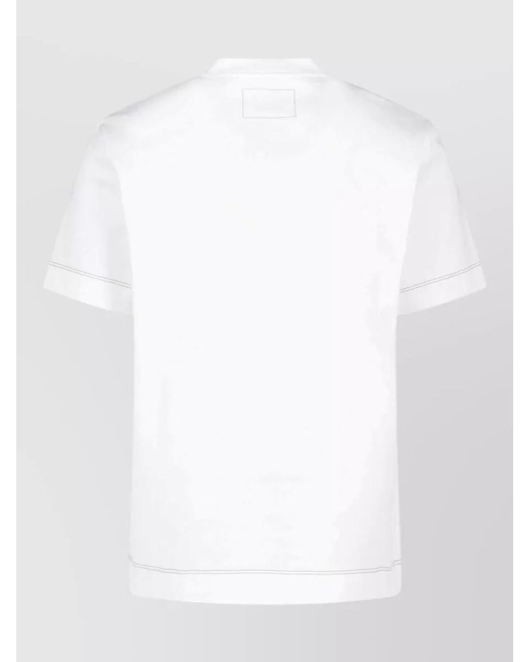Fendi White Cotton Short-Sleeve Crew-Neck T-Shirt for men
