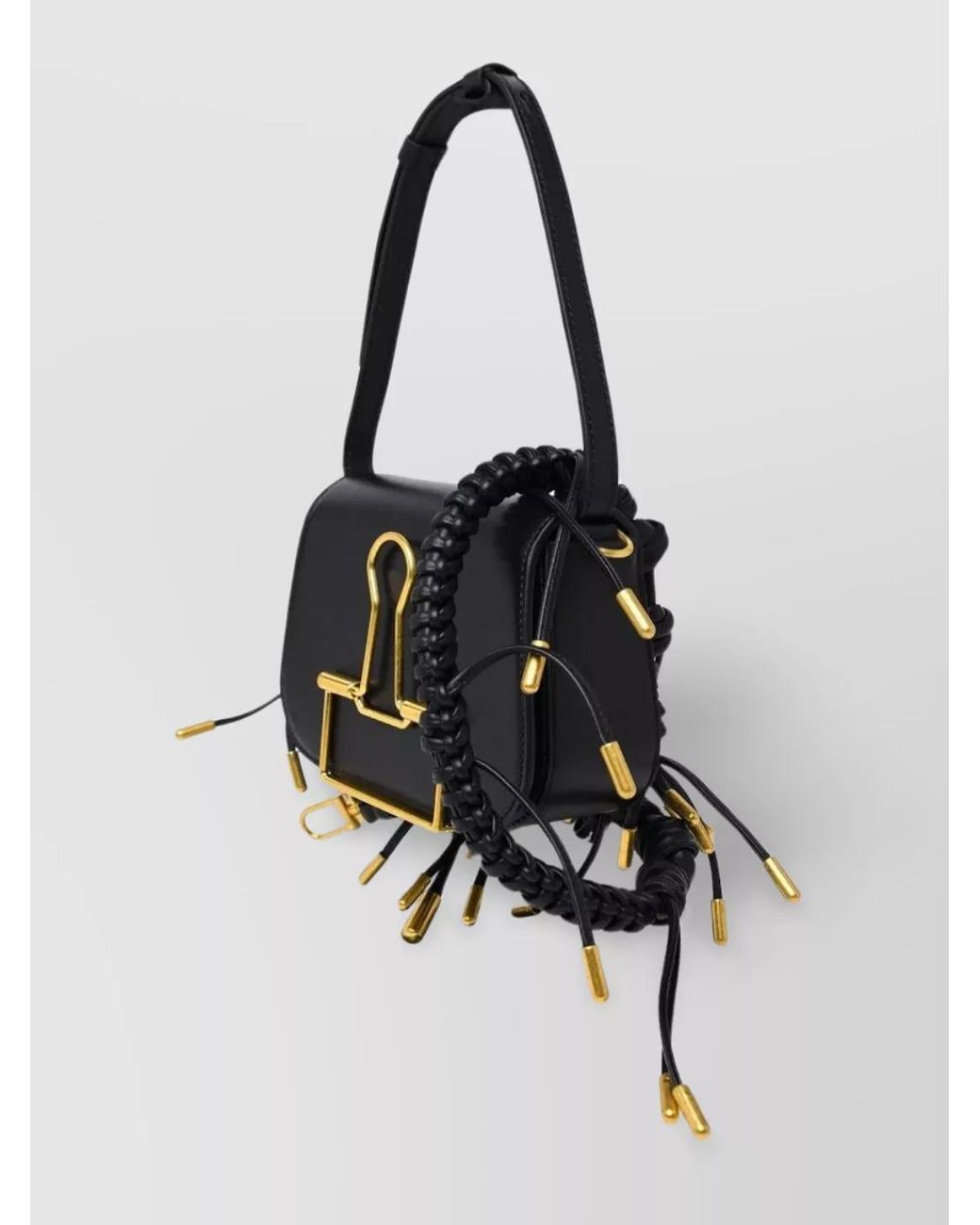 Off-White c/o Virgil Abloh Black Binder Leather Shoulder Bag
